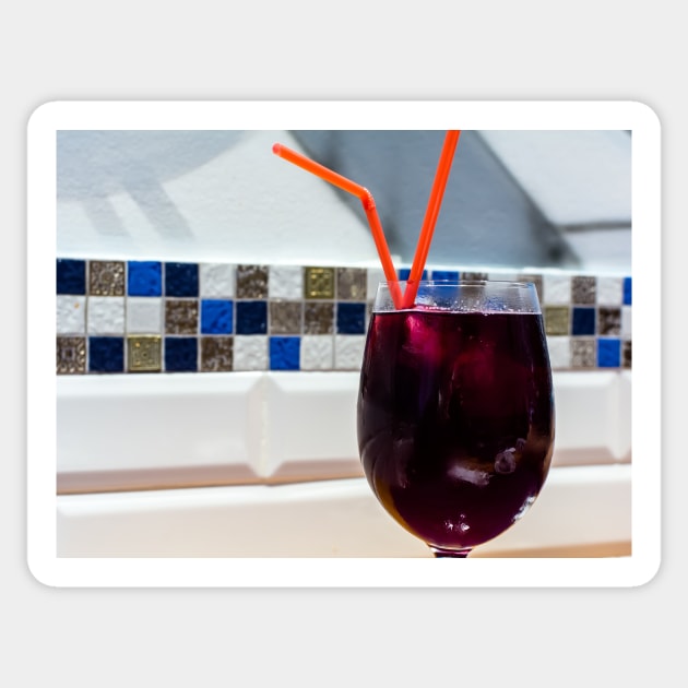 Glass of red wine Sticker by lena-maximova